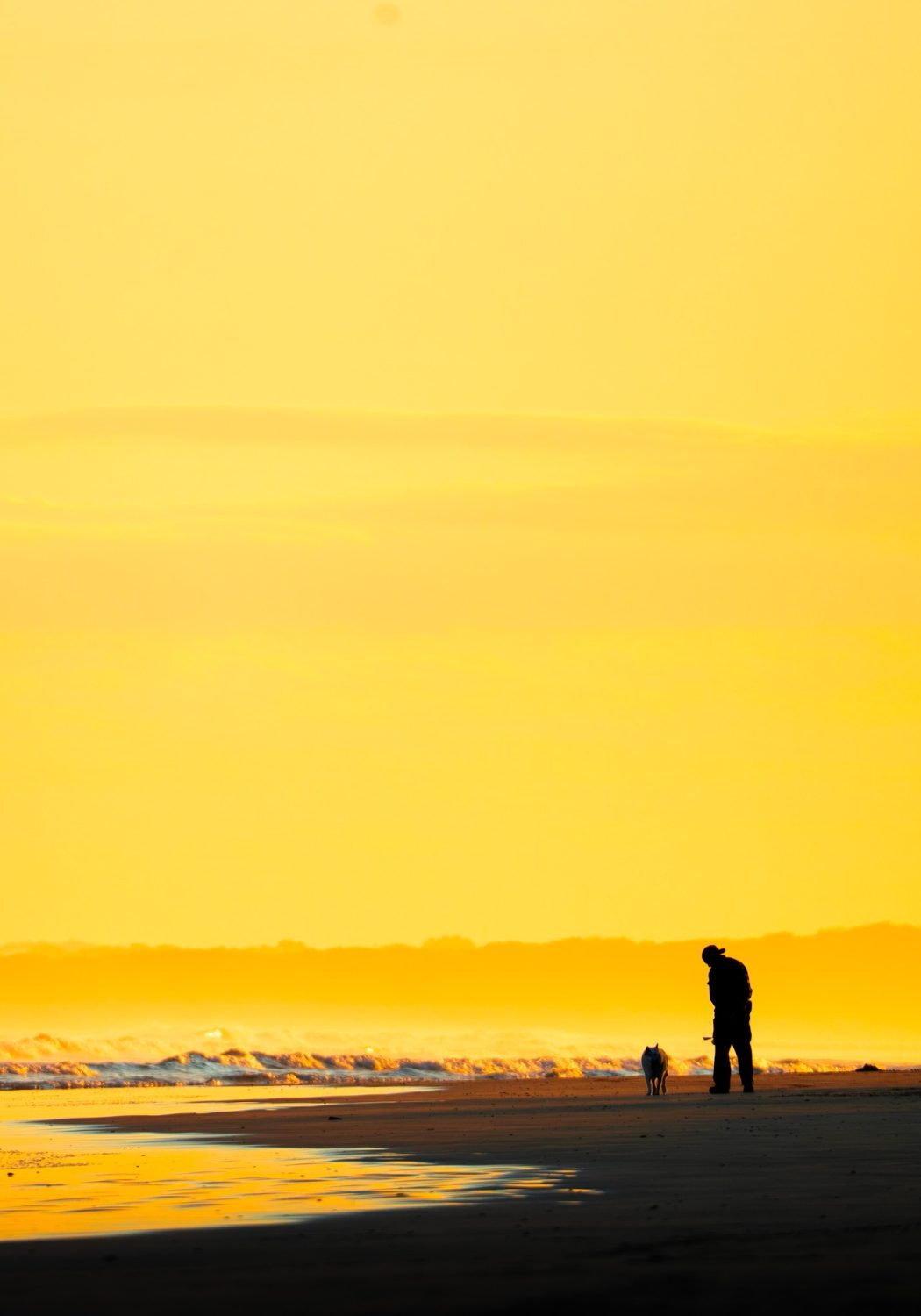 Sunset Walk at Thirteenth Beach — photograph by Santosh Bista