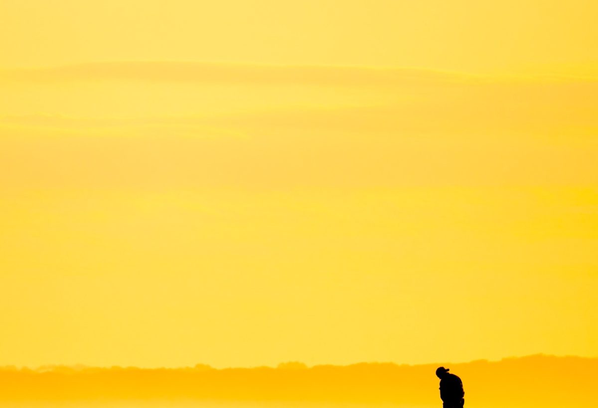 Sunset Walk at Thirteenth Beach — photograph by Santosh Bista